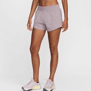 Nike One Dri-FIT Mid-Rise 3" Brief-Lined Shorts Lt Violet Ore - Sz Med - NWT